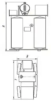 Фото чертежа ТМФ 1250/6/0,4 Фото чертежа ТМФ 1250/6/0,4